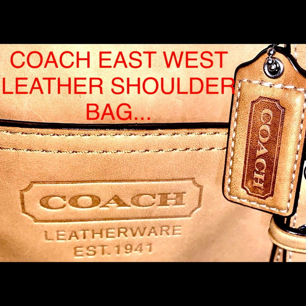 Women’s east west leather COACH shoulder bag
